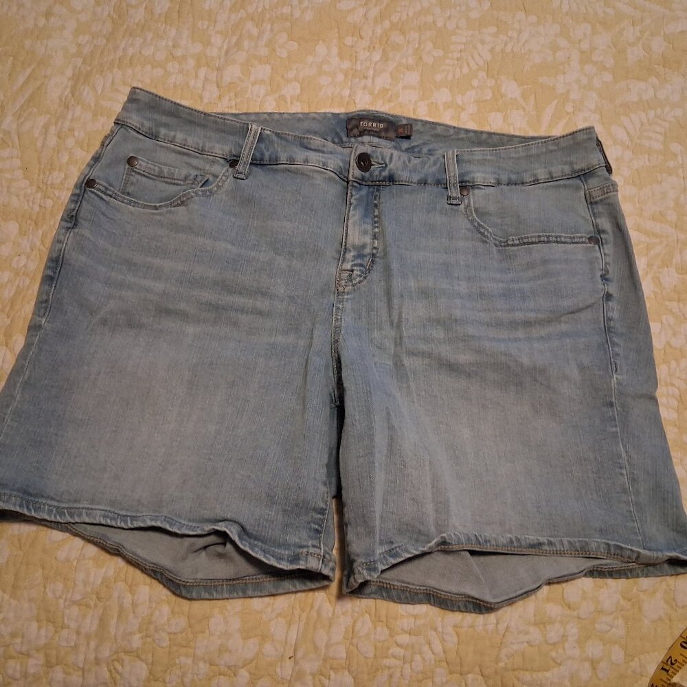 Women's Torrid brand shorts, Light Blue, Size 18